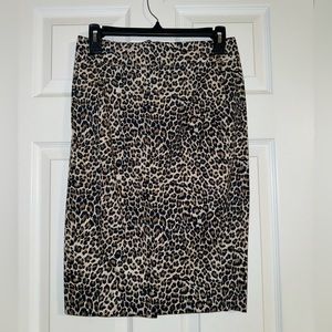 Leopard pencil skirt